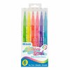 Bazic Products Washable Brush Markers, 6 Fluorescent Colors, 72PK 1275